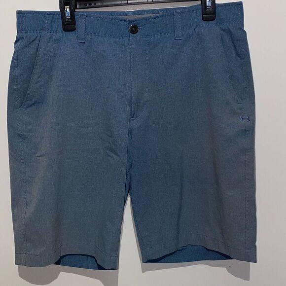 Under Armour Men's Blue Solid HeatGear Performance Golf Shorts Size 36 - Picture 1 of 8